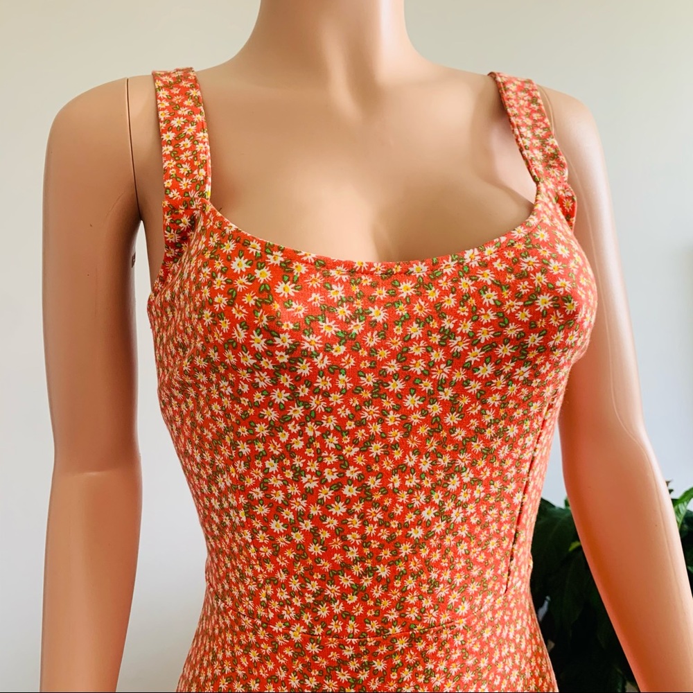 Free People Lorelai Daisy Print Tie Back Sundress